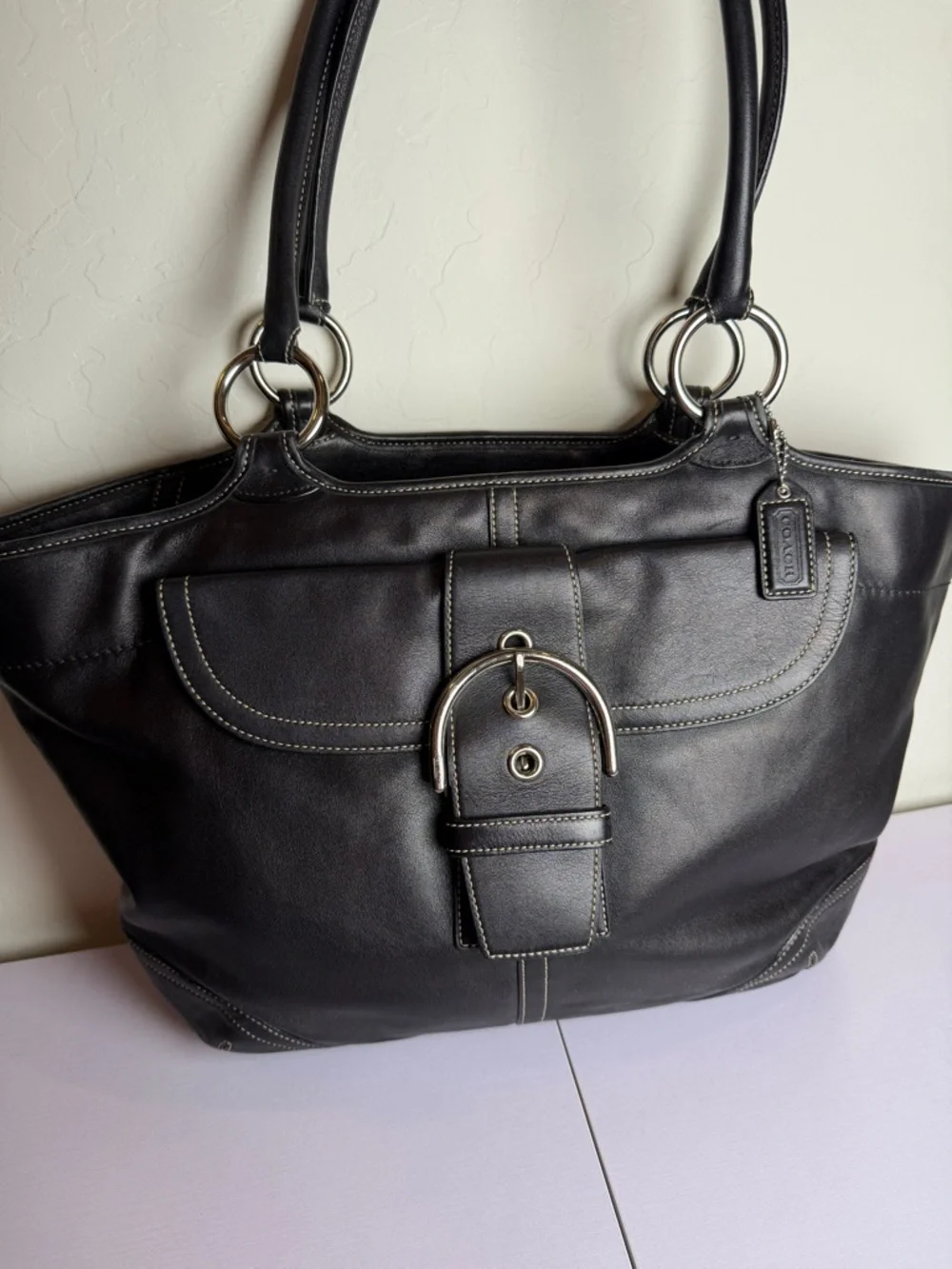 Vintage Coach Soho Large Business Tote y2k leather bag Coach